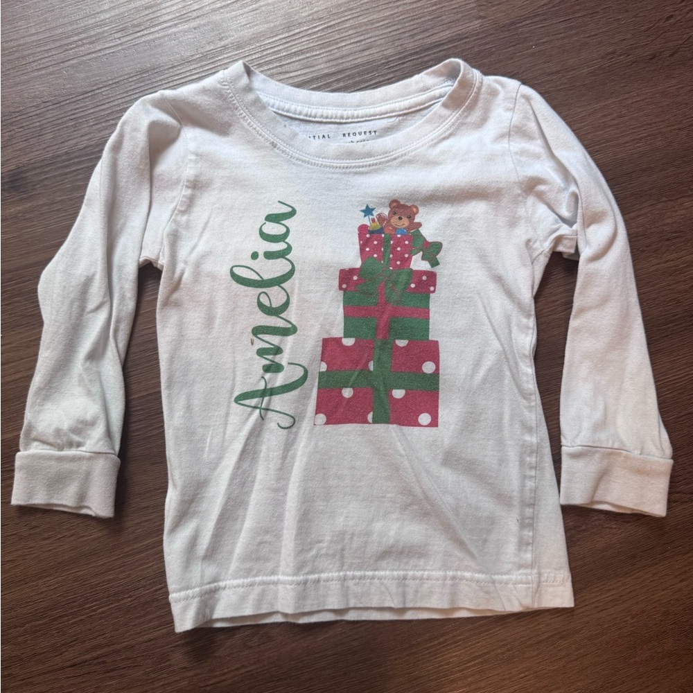Amelia Long Sleeve Shirt with Christmas Gift Print